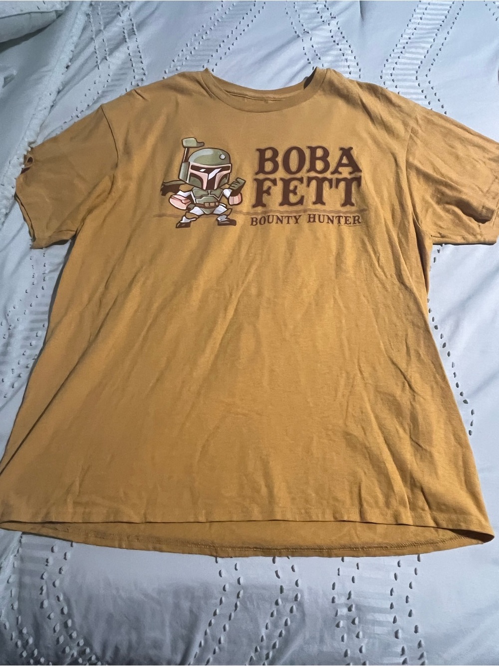 Boba Fett Graphic Short-Sleeve T-Shirt - Mustard Yellow